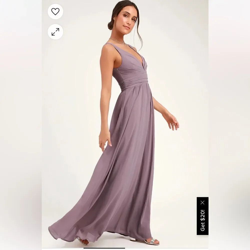 NWT Lulus Leading Role Taupe Maxi Dress Size Large